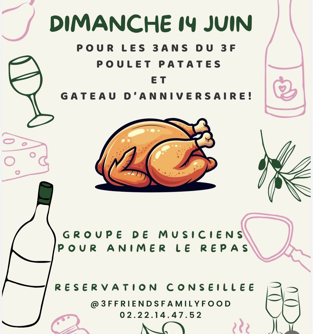 Poulet patate pour l’anniversaire du 3F